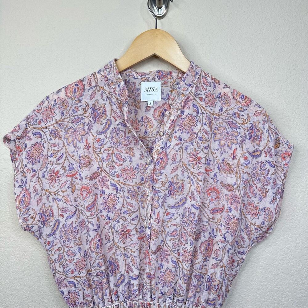 MISA Los Angeles Women's Eloisa Paisley Floral Ruffle Dress Women’s Size S - Picture 4 of 15